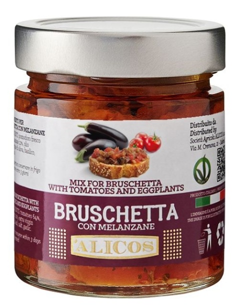 Bruschetta z pomidorami i bakłażanem 190 g