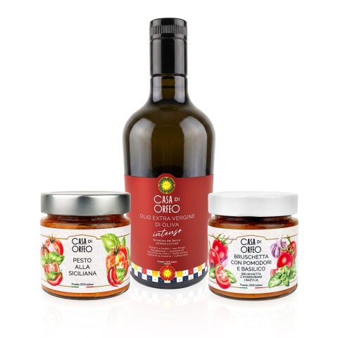 .Buona Cena - oliwa INTENSO + pesta alla Siciliana + bruschetta z bazylią