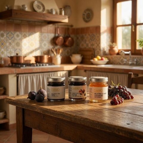 Zestaw - galaretka z czerwonego wina, figa, galaretka z wina liquoroso 3x40 g