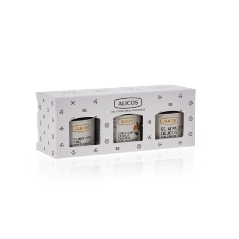 Zestaw - galaretka z czerwonego wina, figa, galaretka z wina liquoroso 3x40 g